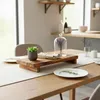 Teakholz Dekotablett rechteckig mit Füßen - 37 x 17 cm - Produktbild-Vorschau 7