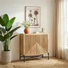 FineBuy Sideboard Mango Masivní dřevo 91x96cm Komoda se 2 Náhled obrázku produktu 4