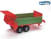 A toy trailer with a green cargo bed and red frame, shown from a side-angle on a white background. Anteprima dell’immagine prodotto