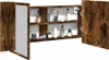 vidaXL Armadio a specchio LED rovere fumé 100x12x45 cm Anteprima dell’immagine prodotto 2