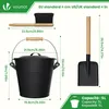 VOUNOT® Ascheeimer mit Deckel Feuerfest Metall Kohleeimer Produktbild-Vorschau 6