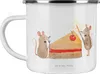 Mr. & Mrs. Panda Emaille Tasse Mäuse Kuchen - Weiß - Produktbild-Vorschau 1