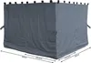 4 Seitenteile für Pavillon Paris 3x4m Seitenwand Platingrau Produktbild-Vorschau 1