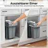 HOMCOM Ausziehbarer Mülleimer, Küchenmüllbehälter, Griff, Produktbild-Vorschau 4