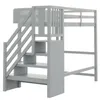 Flieks Etagenbett 90x200cm mit Led, Kinderbett mit Treppe Produktbild-Vorschau 10