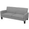Divano 3 posti 180x65x76 cm grigio chiaro Anteprima dell’immagine prodotto 4