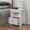 vidaXL Noční stolek bílý 40x35x49 cm Masivní borovicové Náhled obrázku produktu 1