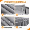 Tenda da sole a onde, grigio chiaro, 2x3 m, retrattile con Anteprima dell’immagine prodotto 7