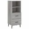 [Home] Sideboard Grau Sonoma 34,5x34x90 cm Holzwerkstoff , Produktbild-Vorschau 2