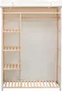 vidaXL Šatní skříň látka a borovice 110 x 40 x 170 cm Náhled obrázku produktu 1