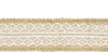 Juteband mit mittiger Spitze 4cm x 5m Rolle natur braun / Produktbild-Vorschau 1