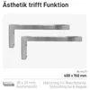 Natural Goods Berlin Supporto a parete WINKEL in acciaio Anteprima dell’immagine prodotto 2