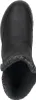 A top-down view of a black winter boot with a fuzzy lining. Voir les images du produit