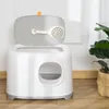 PawHut Katzentoilette mit Haube Katzenklo mit Gitterboden Produktbild-Vorschau 7