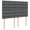 Boxspringbett mit Matratze Dunkelgrau 140x190 cm Stoff Produktbild-Vorschau 7