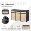 ML-Design cassonetto per rifiuti con tetto a fioriera per 3 Anteprima dell’immagine prodotto 2