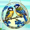 GKA Sonnenfänger 2 Vögel 20 cm Meise Buntglas Lichtfänger Produktbild-Vorschau 3