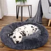 A Dalmatian dog is resting in a plush, round dog bed. Anteprima dell’immagine prodotto