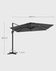 SONGMICS Slunečník 290 x 290 cm UPF 50+ se stojanem otočným Náhled obrázku produktu 4