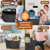 BLACK OAK MONTANA XXL Holzkorb 100L Filzkorb Grau mit Produktbild-Vorschau 7