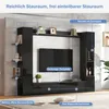 Merax Hochglanze Wohnwand mit Acryltür, TV Schrank mit Produktbild-Vorschau 4