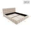 Letto imbottito Flieks 140x190 cm con rete a doghe, letto Anteprima dell’immagine prodotto 3