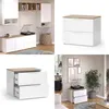 Commode Vicco Wido Blanc/Sonoma 60x50cm avec 2 tiroirs, Voir les images du produit 8