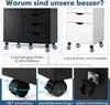 COSTWAY Komoda s 5 zásuvkami a dvierkami, pojazdná Náhľad obrázku produktu 6