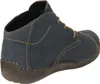 A single blue leather boot is shown from the side and back. Produktbild-Vorschau
