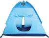A blue play tent with a ship's wheel logo on top. Náhled obrázku produktu