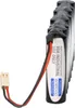 A close-up side view of a battery pack with a connector. Produktbild-Vorschau