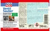 A product label for Liqui Moly Ventil Sauber, showing product information, usage instructions, and safety warnings. Produktbild-Vorschau