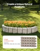 A garden bed with stone-like edging and orange flowers, with a separate image of the stones. Anteprima dell’immagine prodotto