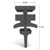 A close-up, isolated view of a gray rubber wiper blade profile with dimensions indicated. Produktbild-Vorschau