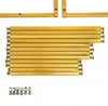 3 Stück Blumenhocker Set Metall Modern Gold Quadrat Produktbild-Vorschau 7