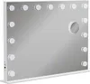 A white makeup mirror with LED lights. Produktbild-Vorschau