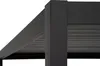 A close-up view of the corner of a dark grey pergola structure, showing the connection between a vertical support and a horizontal beam. Produktbild-Vorschau