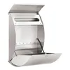 A stainless steel mailbox with its front door open. Produktbild-Vorschau