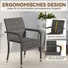 Yaheetech 2er Set Rattan Gartenstühle, stapelbar, Produktbild-Vorschau 4