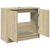 A light brown wooden cabinet with two doors, one open, showing an empty interior space. The cabinet has a simple, modern design. Produktbild-Vorschau