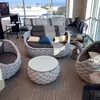 set di 4 mobili da giardino in polyrattan - 2 sedie Anteprima dell’immagine prodotto 3