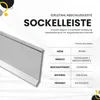 Sockelleiste Edelstahl Fußbodenleisten V2A L250cm 80mm Produktbild-Vorschau 3