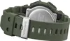 Close-up view of the back of a green G-Shock watch, showing the buckle and part of the strap. Produktbild-Vorschau