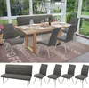 Set 4x Esszimmerstuhl+Sitzbank MCW-G55, Bank Küchenstuhl Produktbild-Vorschau 1