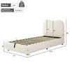 A diagram of a bed with dimensions and specifications. Anteprima dell’immagine prodotto