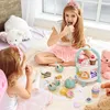Atoylink Holz Tee Set Kinder Teeservice mit Dessert Kuchen Produktbild-Vorschau 5