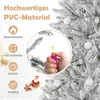 COSTWAY 180cm umělý vánoční stromek se sněhem, 250 teplých Náhled obrázku produktu 4