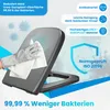 A toilet seat is shown with text overlays highlighting its features. Produktbild-Vorschau