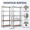 IvoQ Estanterías lote de 2 – 180 x 90 x 40 cm – Metal Vista previa de la imagen del producto 5
