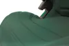 A close-up view of a green car seat with stitching details and a black and green lever. Podgląd zdjęcia produktu